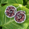 Pink flower earrings LS coffee pods
